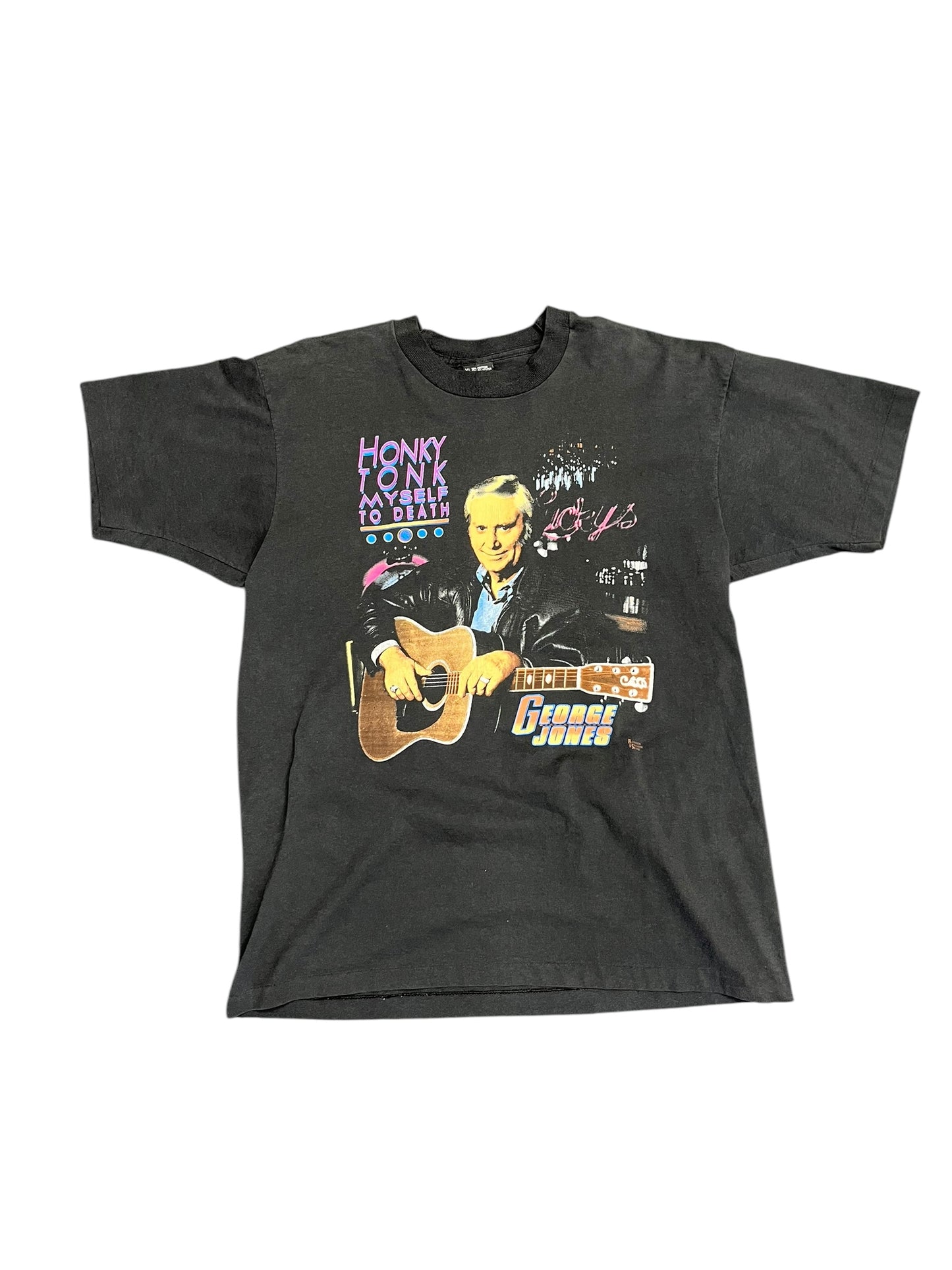 Vintage 1992 George Jones 'Honky-Tonk Myself To Death' Graphic