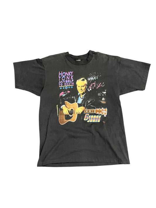 Vintage 1992 George Jones 'Honky-Tonk Myself To Death' Graphic