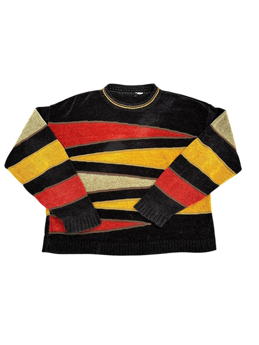 Vintage Distressed Knit Sweater Multi Color Size M