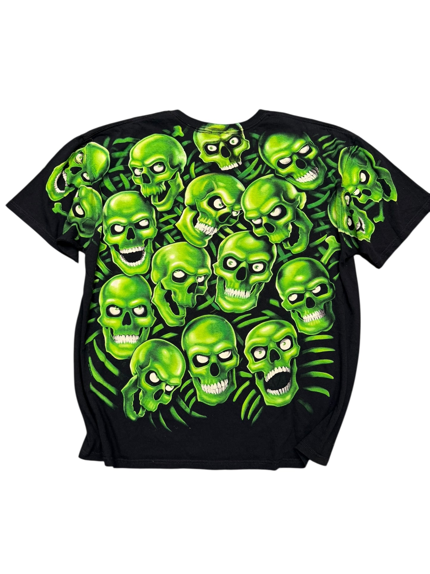 Vintage Liquid Blue Skulls 3-6 Mafia Tee Size XXL