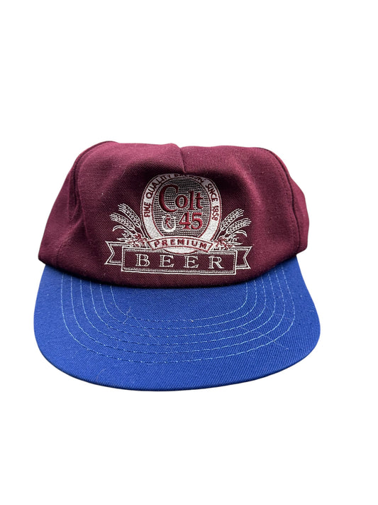 Vintage Colt 45 Blue Bill Trucker Style Malt Liquor Hat Snapback