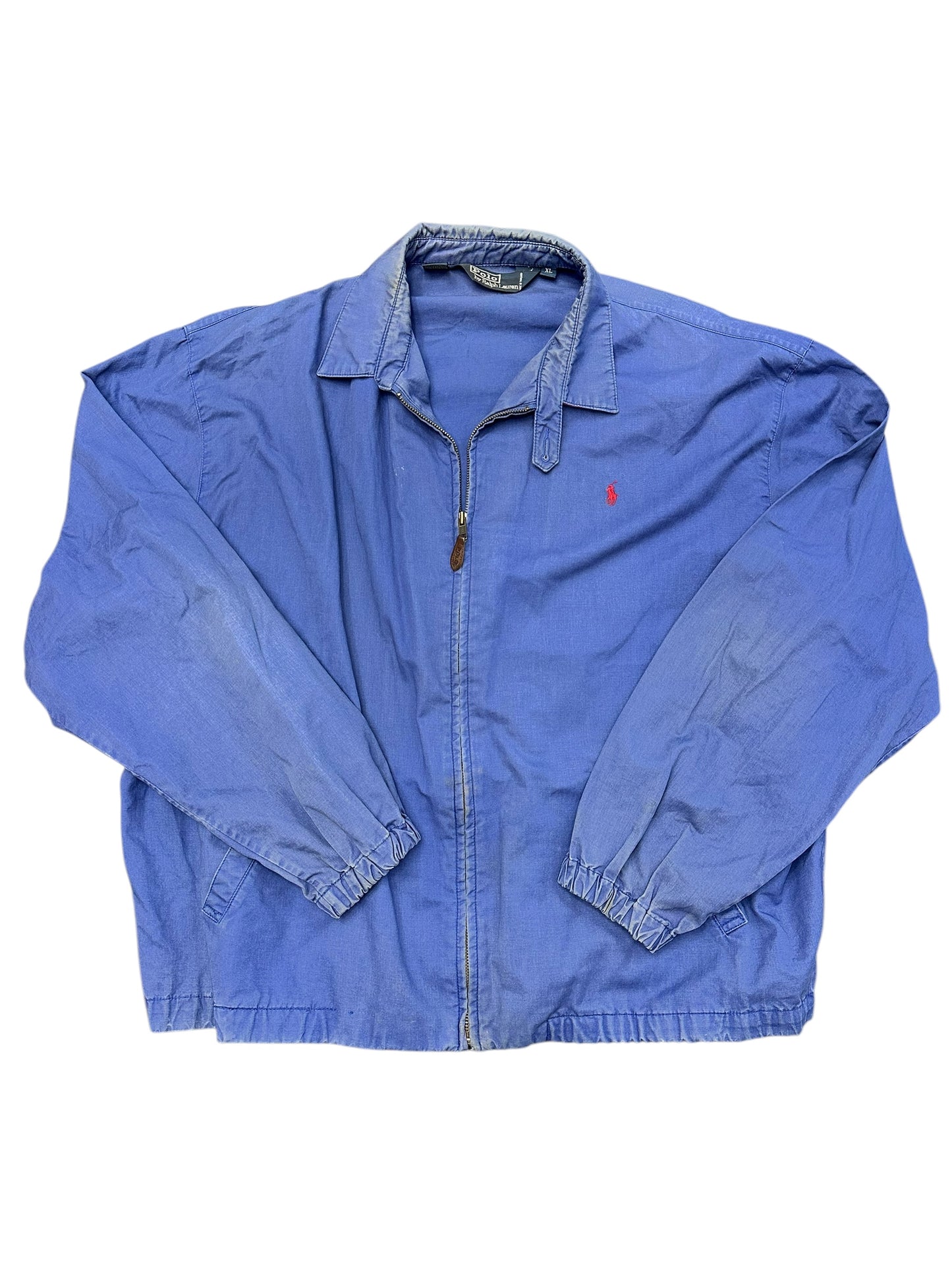 Vintage Polo Ralph Lauren Faded Blue Bomber Jacket Size XL