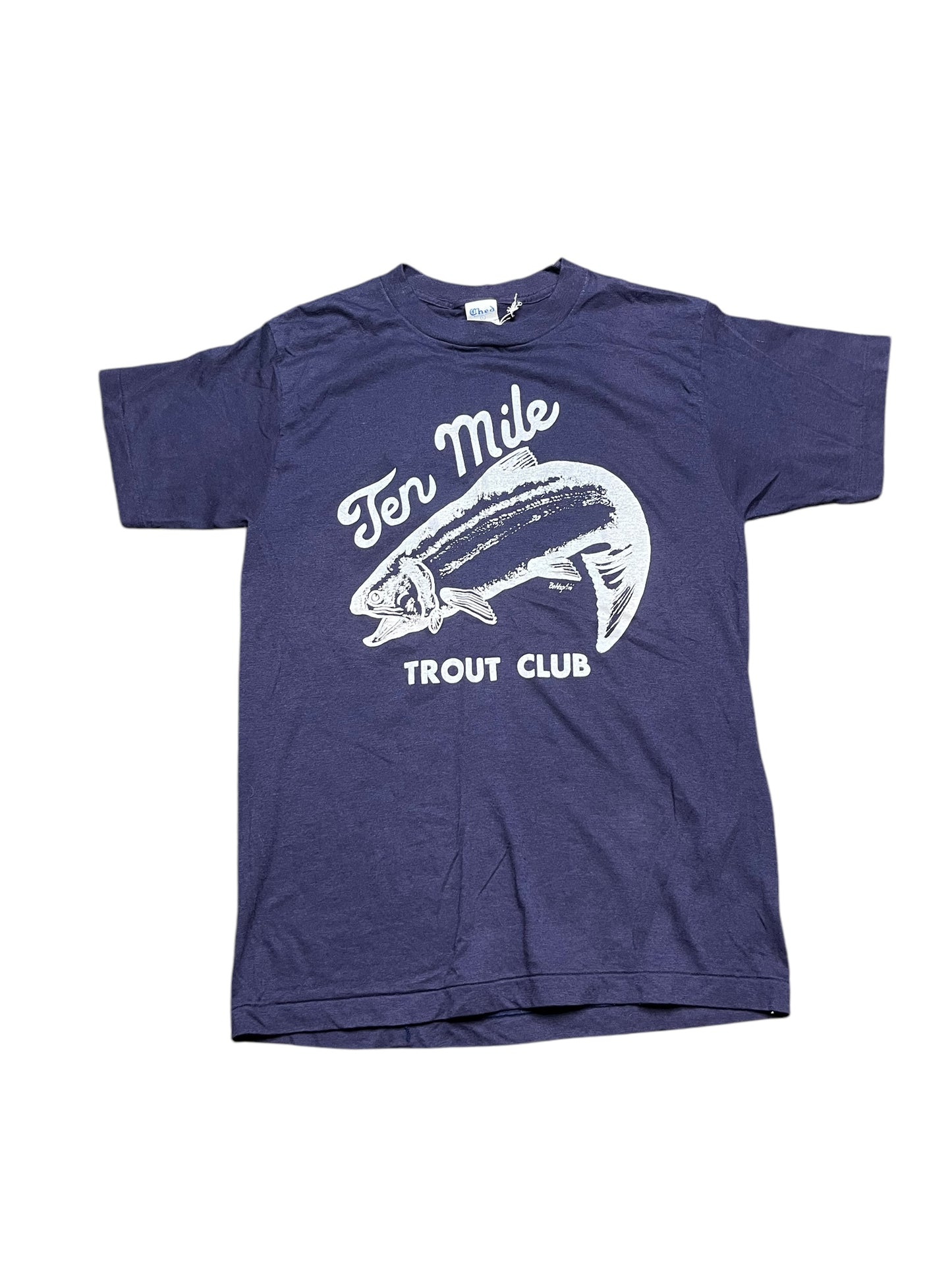 True Vintage 'Ten Mile Trout Club' Graphic Print Tee Size L