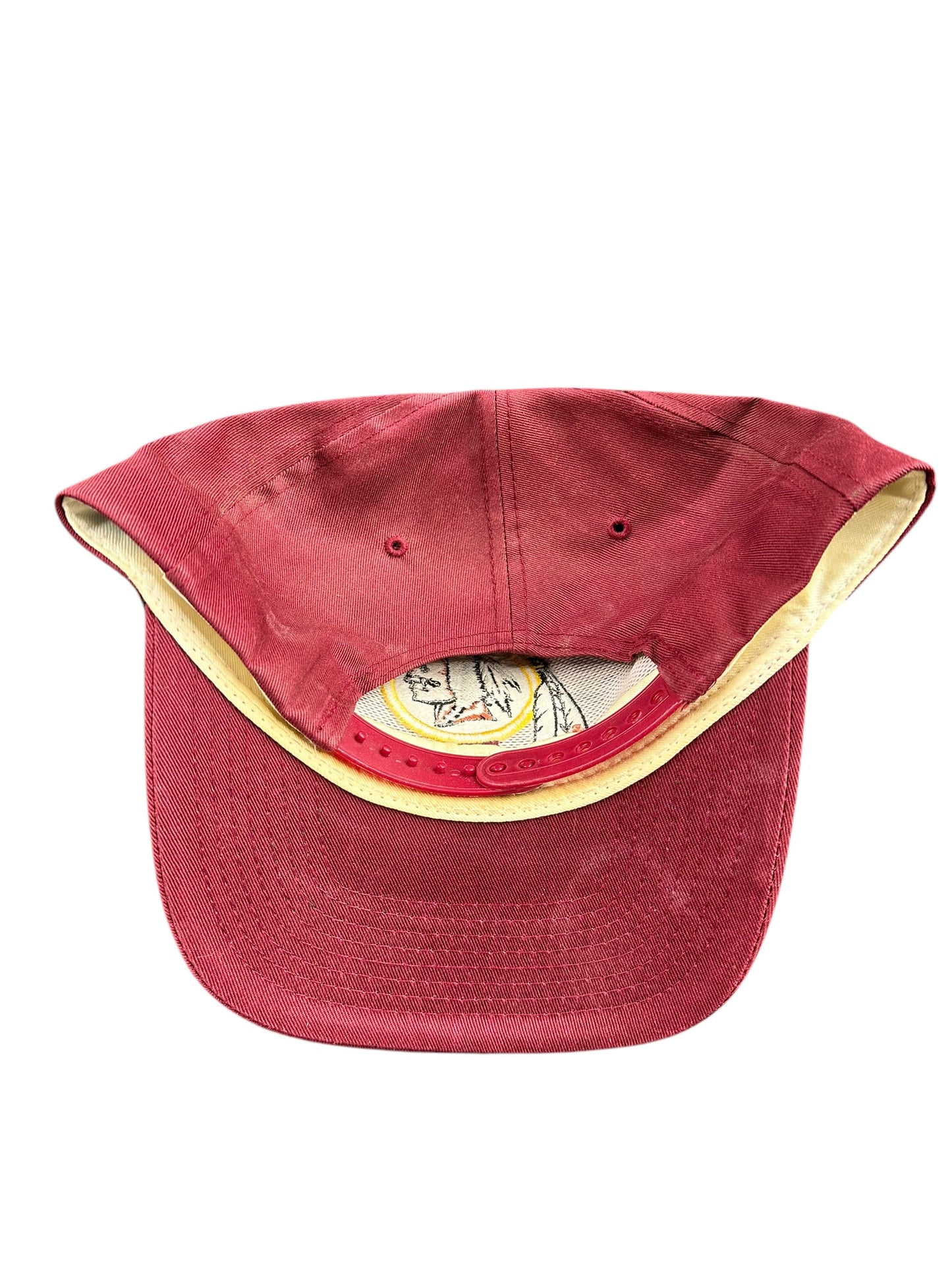 Vintage Washington Redskins Banned Logo Maroon Hat Snapback