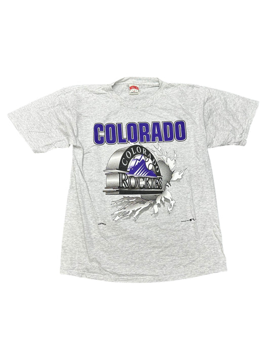 Vintage Colorado Rockies Break Through Tee Size L