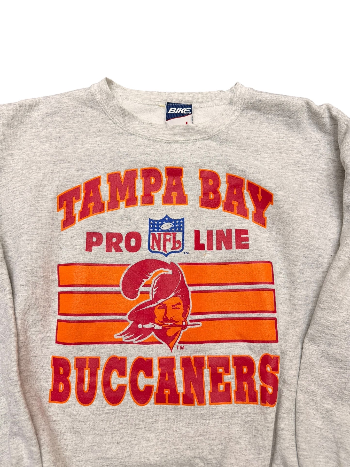 Vintage Pro Line Creamsicle Buccaneers Heather Grey Crewneck Size Large