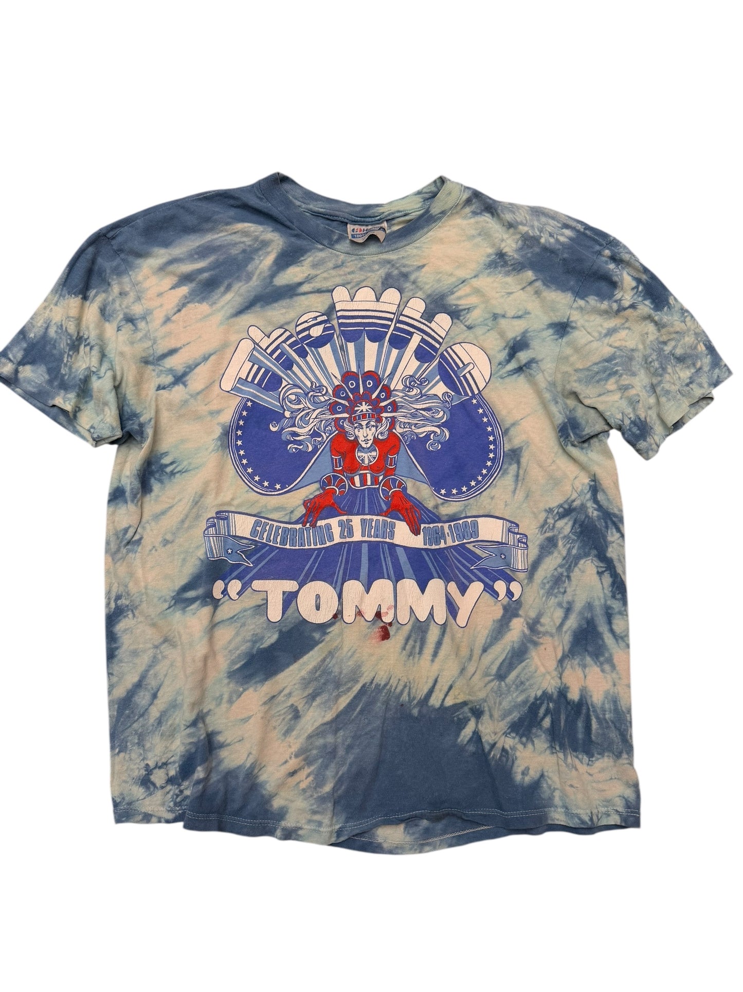 Vintage 80’s The Who “Tommy” Distressed Dyed Graphic Tee size L/XL