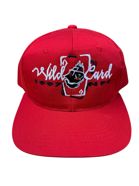 Vintage Tampa Bay Buccaneers Wild Card 1997 New Era Red Snapback Hat