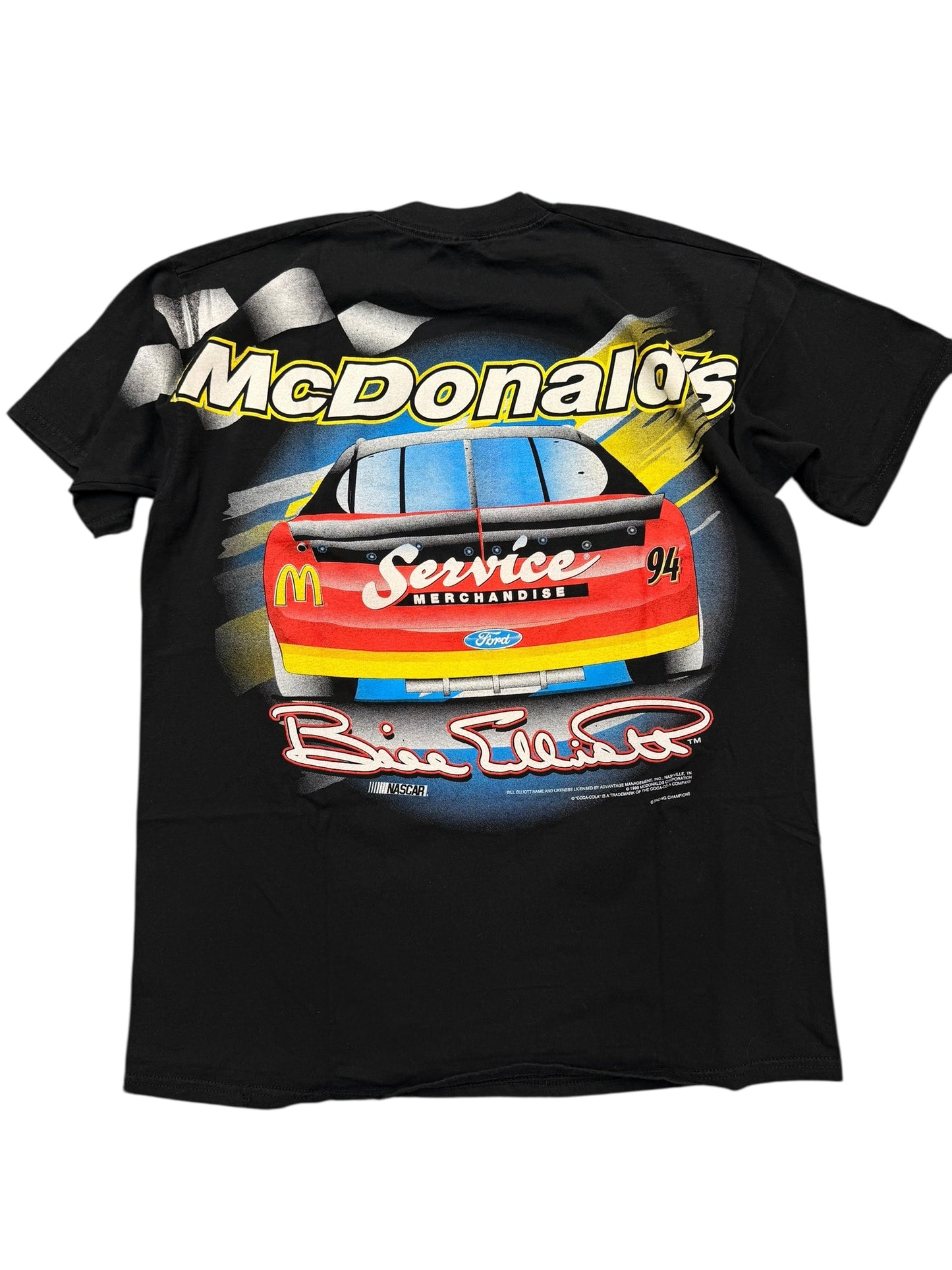 Vintage NASCAR Bill Elliot McDonald’s “Drive Through Crew” Tee Size XL