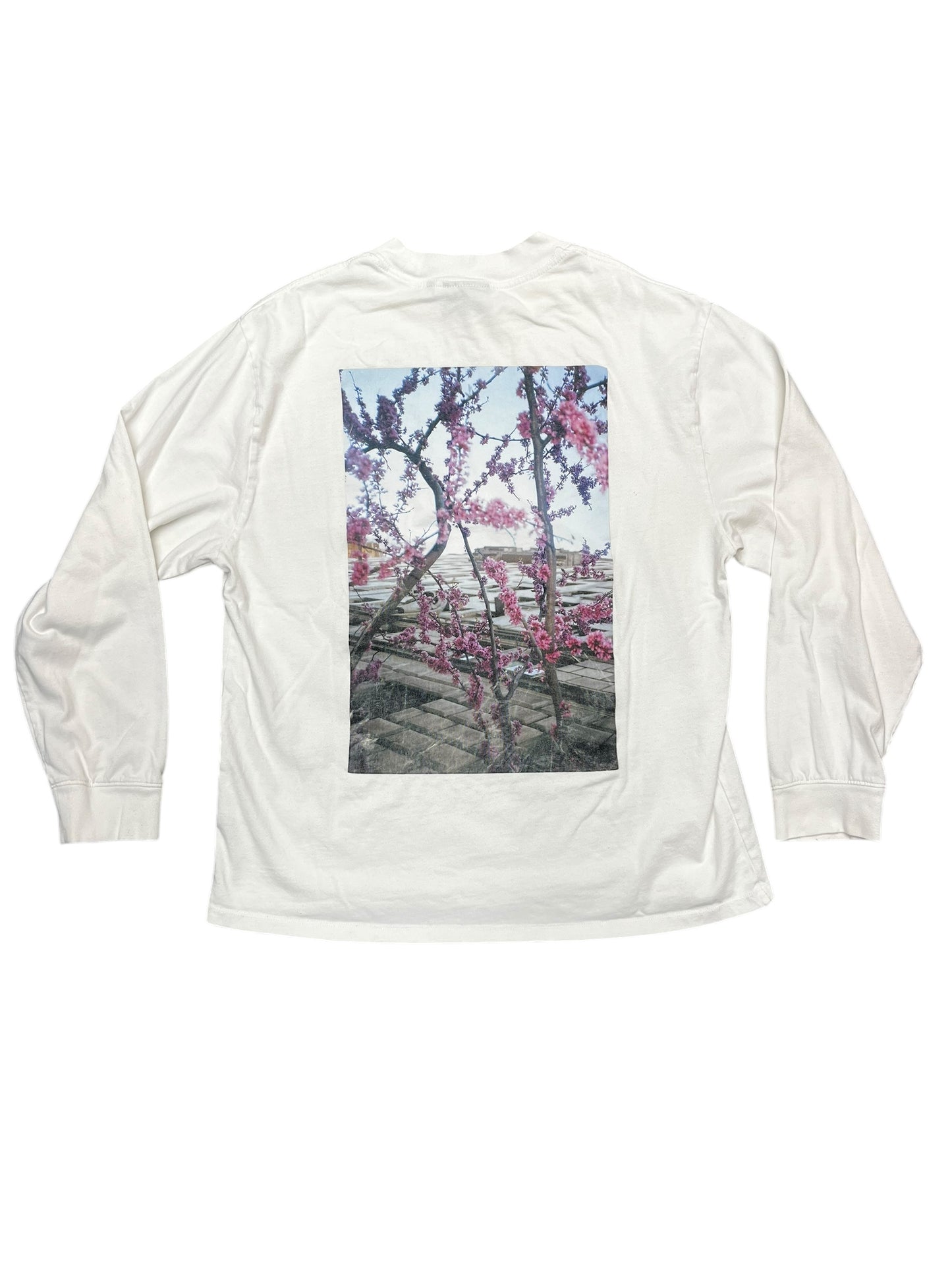 Distressed Essentials Fear of God Cherry Blossum Long Sleeve Graphic Print Shirt Size L