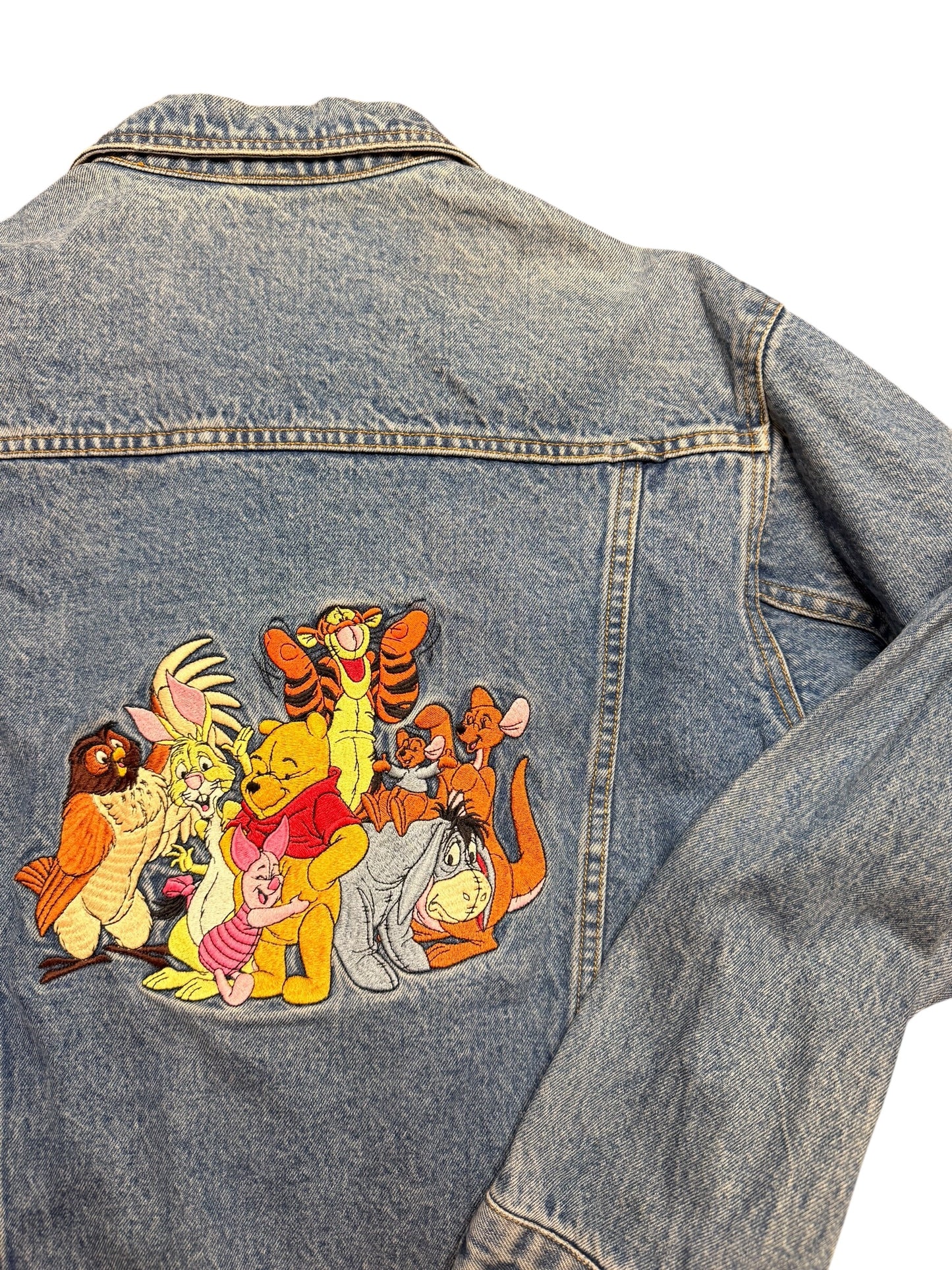 Vintage Disney Winnie The Pooh Embroidered Denim Jacket Size M/S