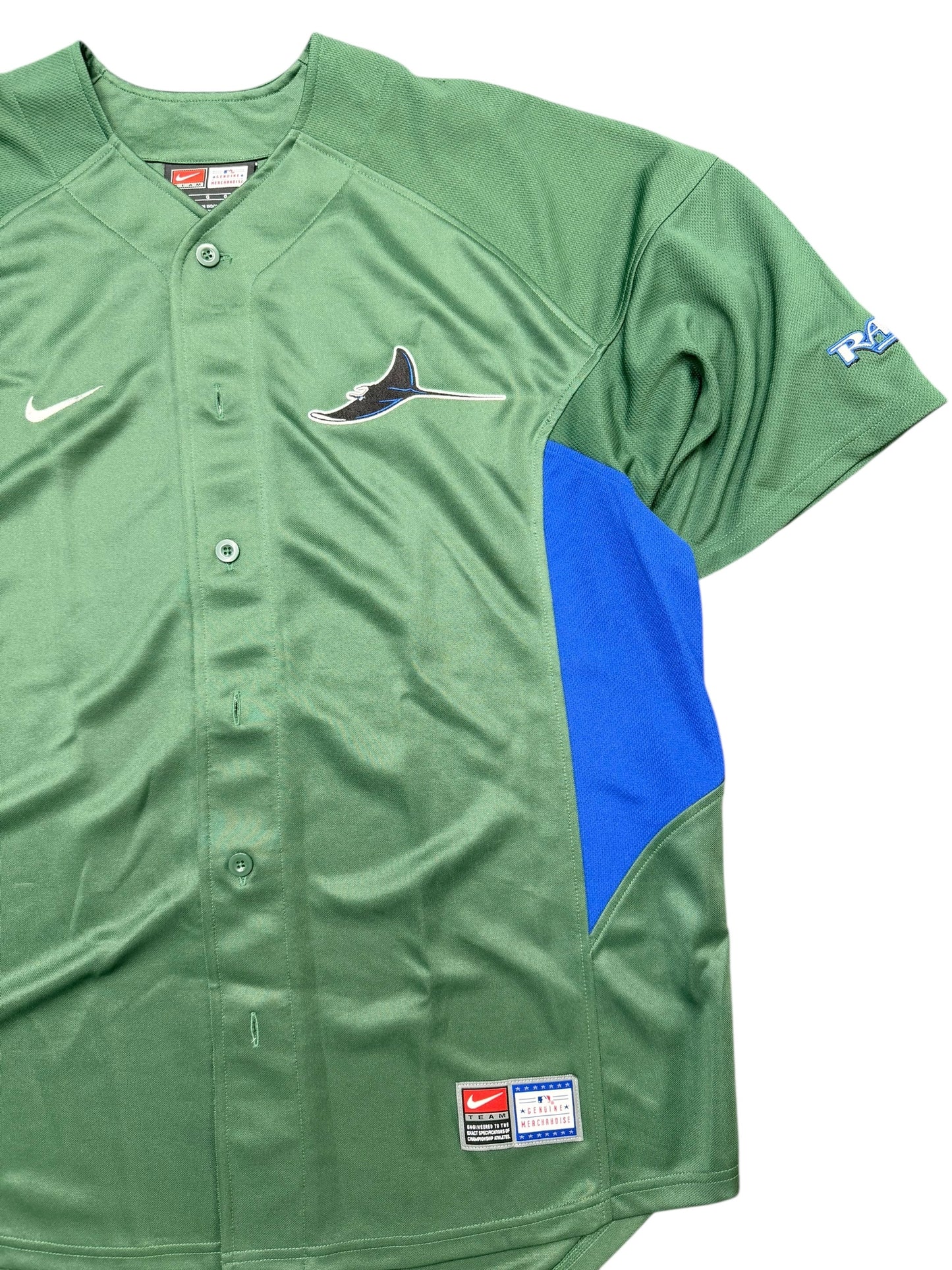 Vintage Nike Devil Rays Alternate American League Green Jersey size Large