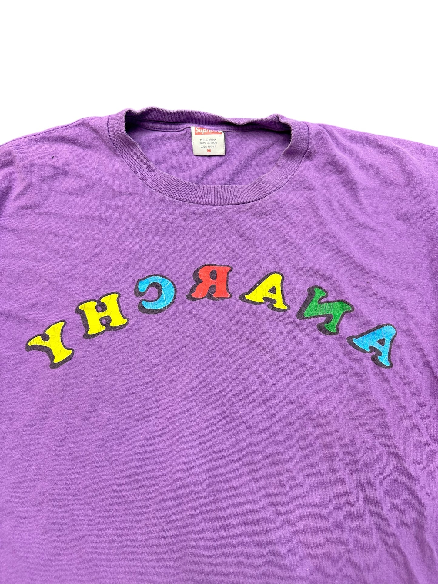 Supreme Pre Owned Anarchy Lavender Tee Size M