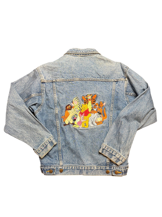 Vintage Disney Winnie The Pooh Embroidered Denim Jacket Size M/S