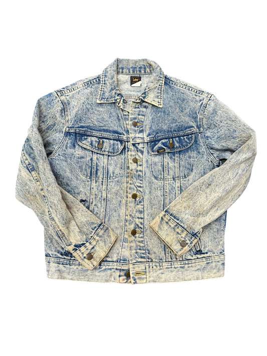 Vintage Lee Acid Wash Denim Jacket Size M