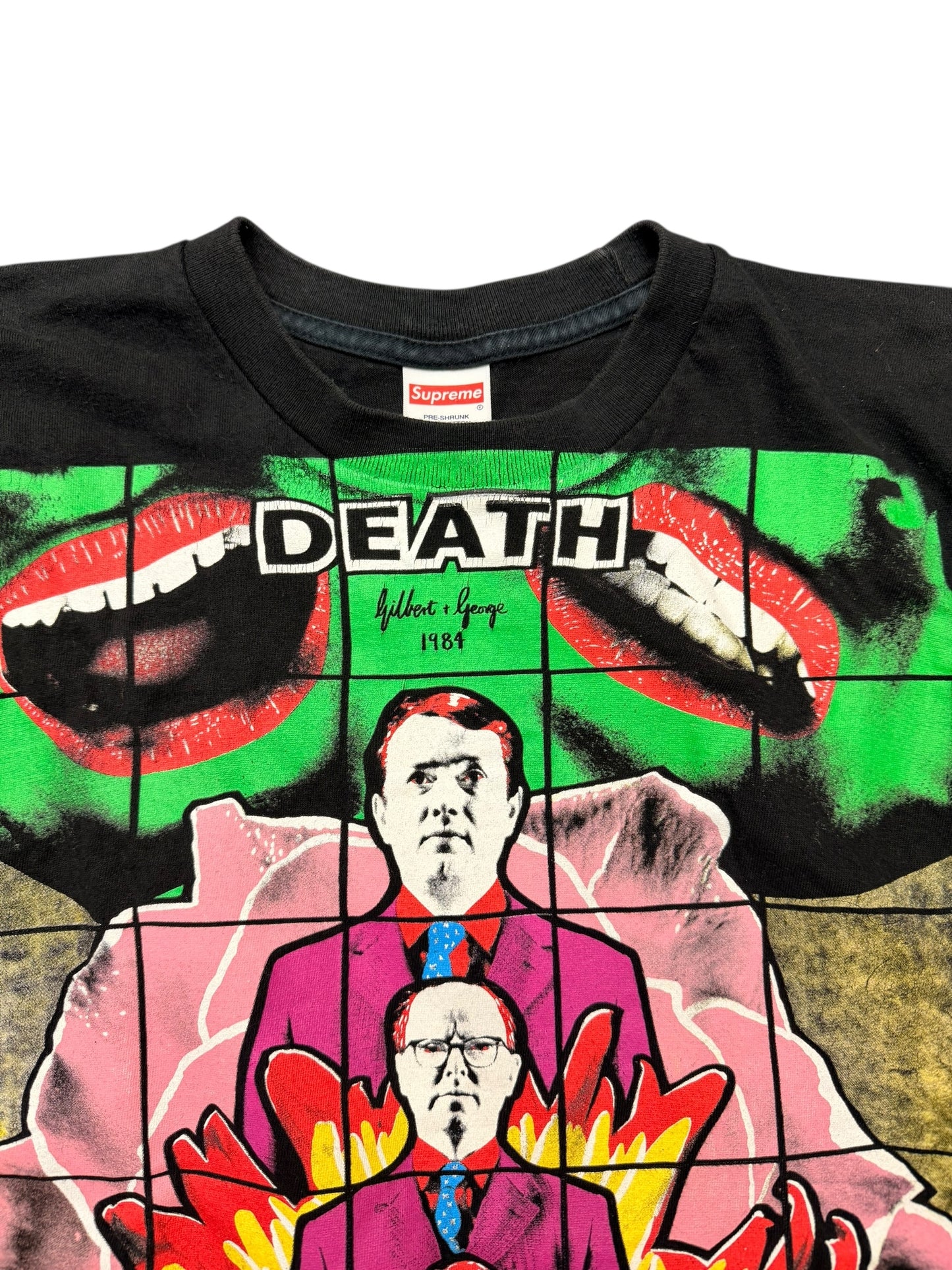 Supreme Gilbert & George 1984 DEATH Tee Black SS19 Size Large
