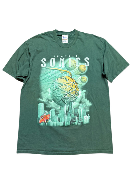 Vintage Pro Player Seattle SuperSonics Forrest Green Tee Size XL