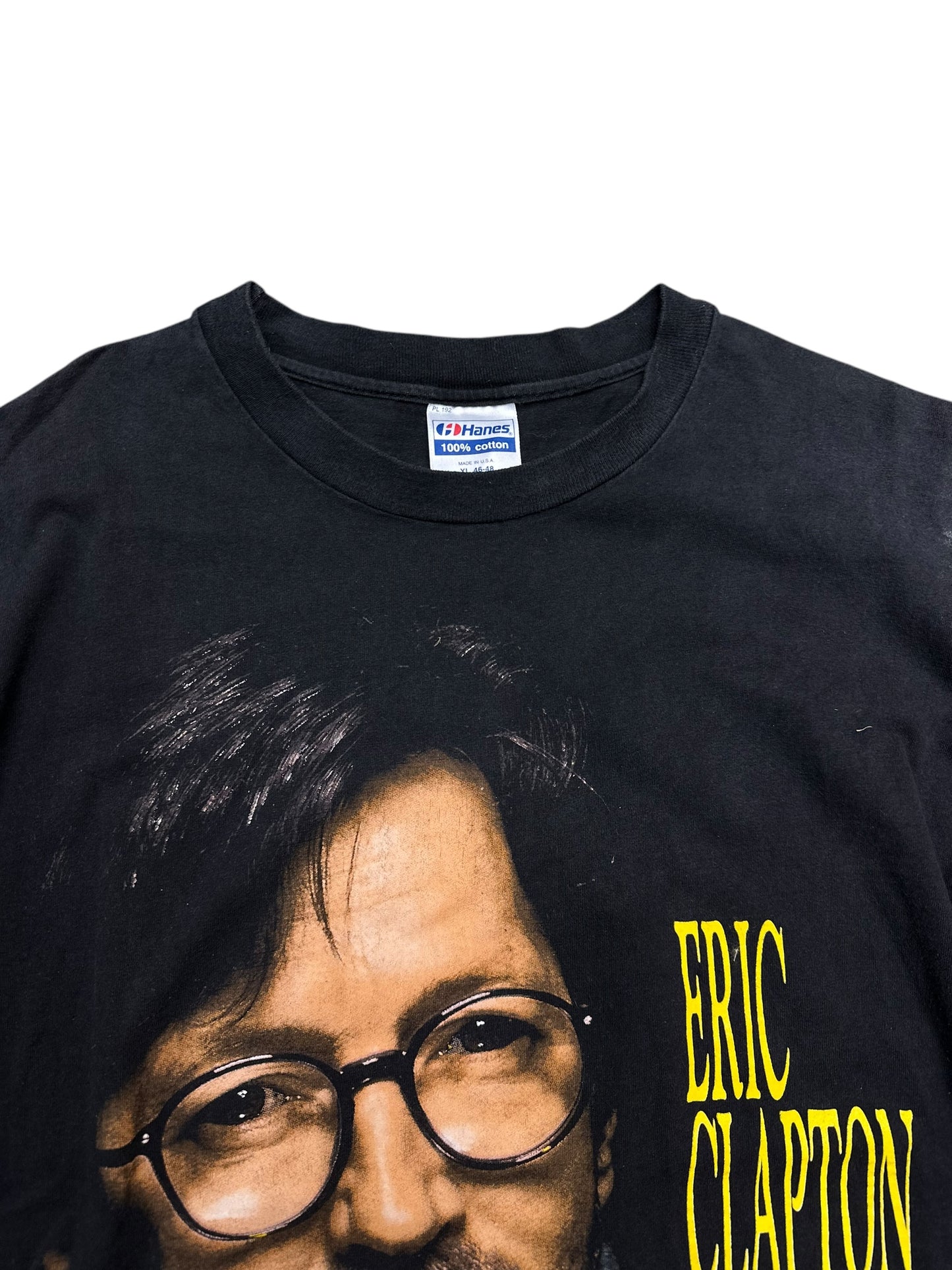 Vintage 90s Distressed Eric Clapton Tour Tee Size XL