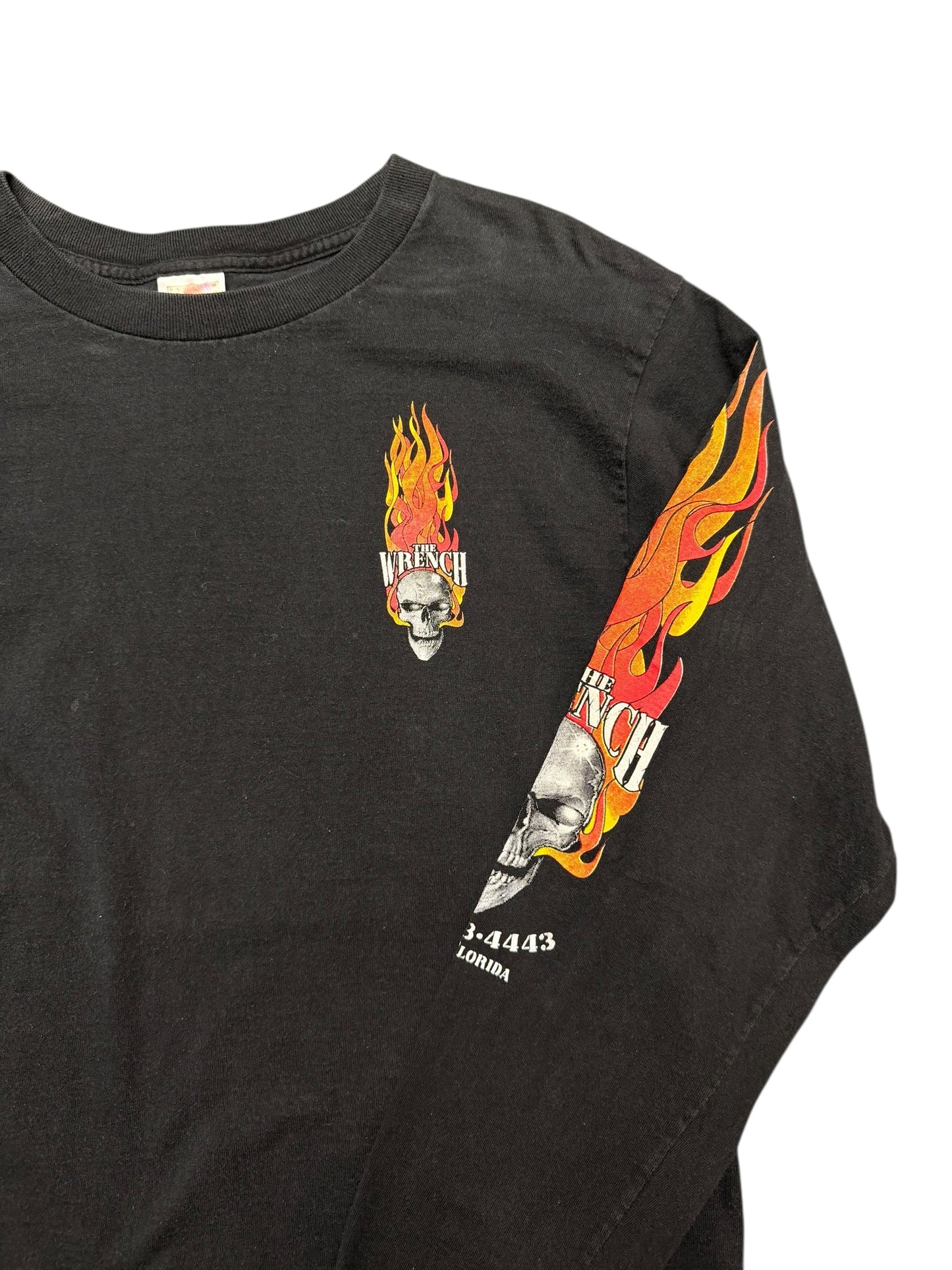 Vintage Local The Wretch Long-sleeve Skull Flame Tee Size Large