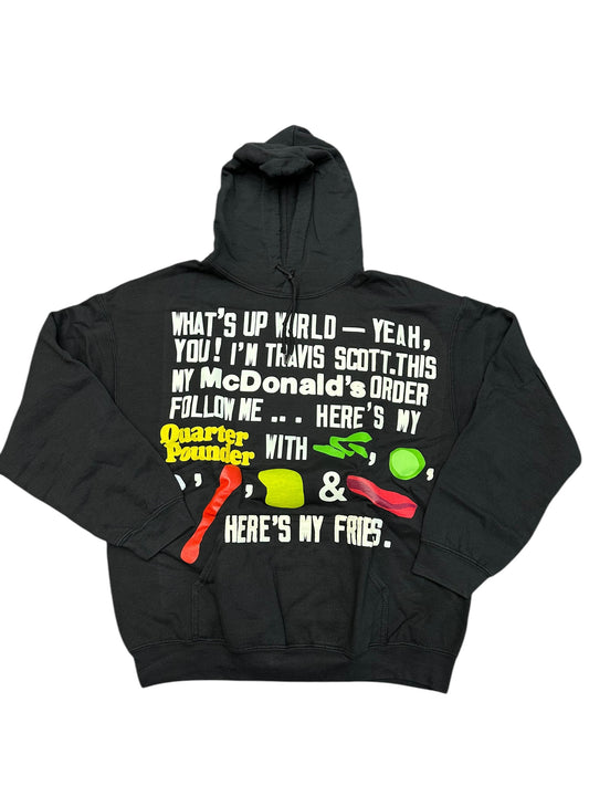Cactus Jack Travis Scott Mcdonalds Order Bubble Print Pullover Hoodie Size M