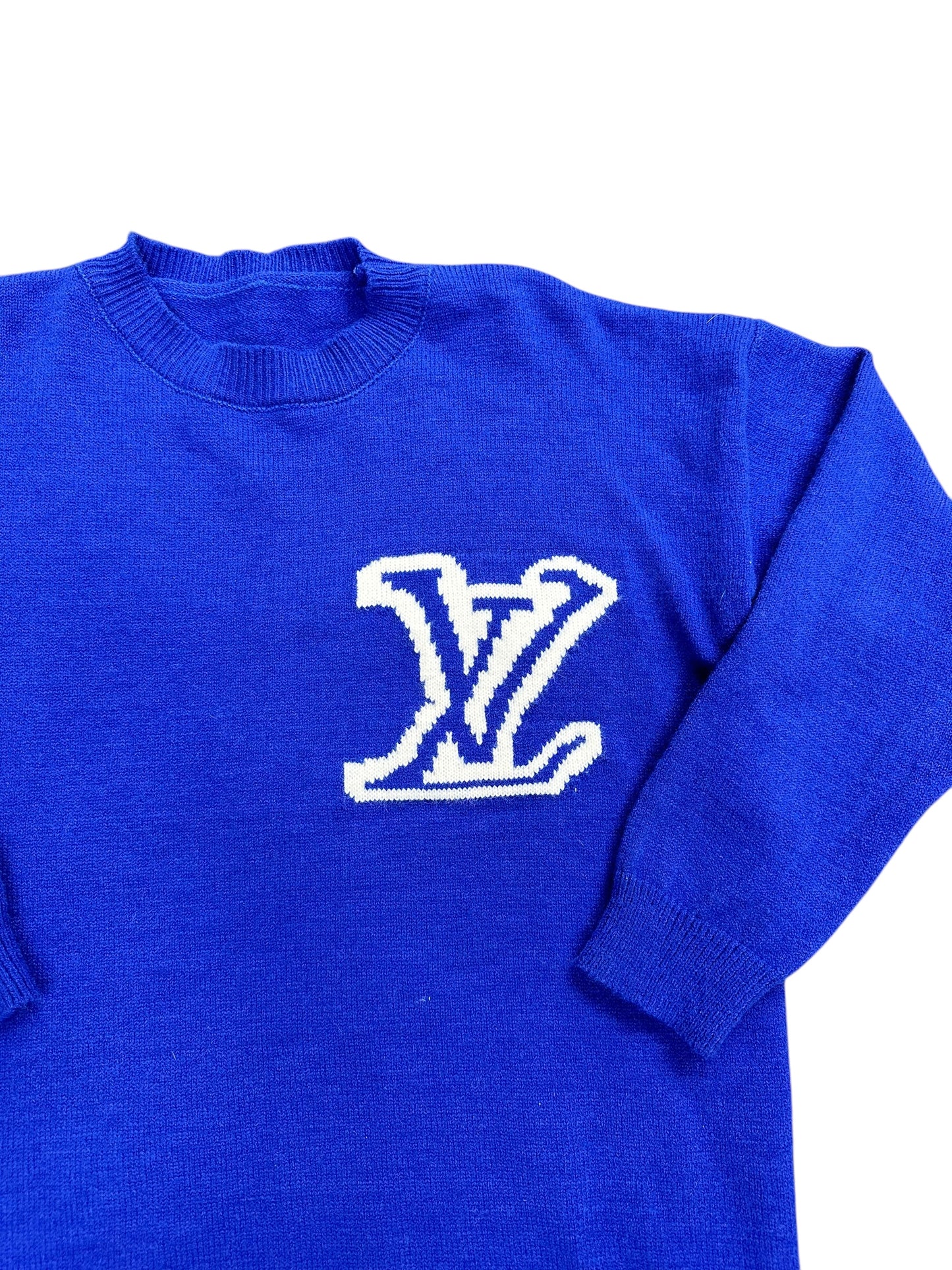Vintage Bootleg Designer Knit Blue Sweater Size L/M