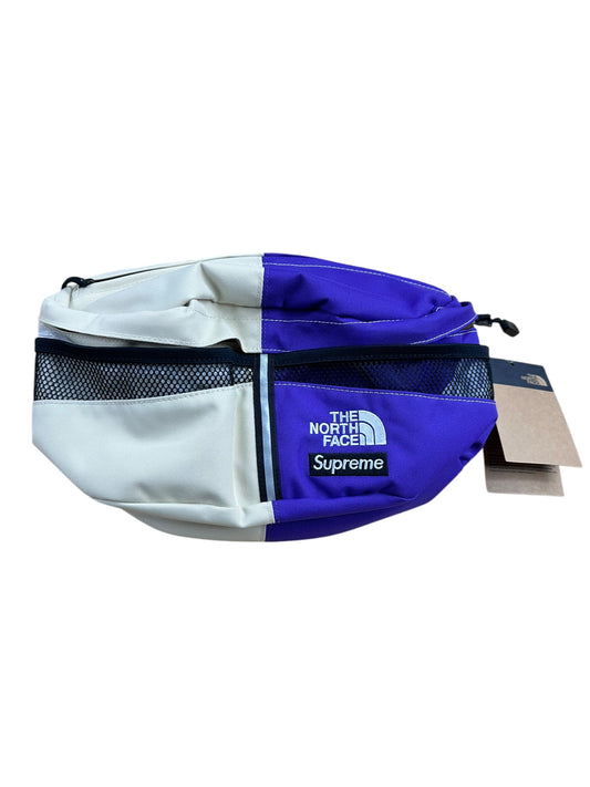 Supreme SS24 The North Face Cream and Purple Fanny Pack Bag Deadstock