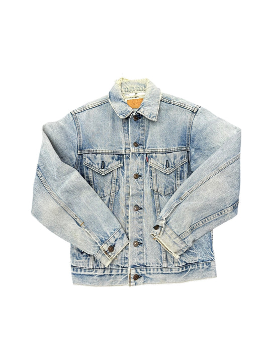 Vintage Levi Strauss Light Denim Distressed Jacket Size S
