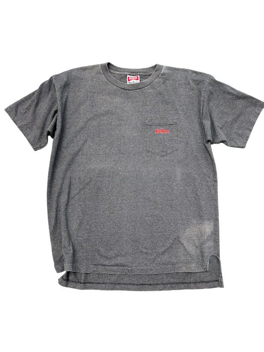 Vintage 90s Marlboro Striped and Embroidered Pocket Tee Size L/XL