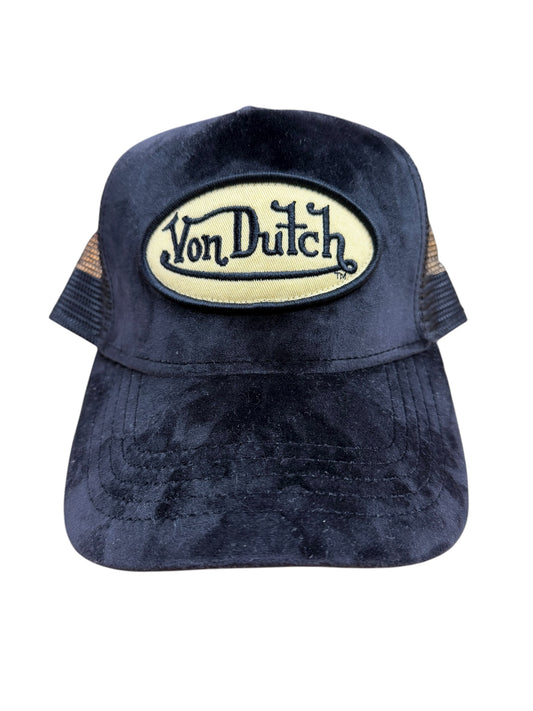 Von Dutch Black Velvet Trucker Hat