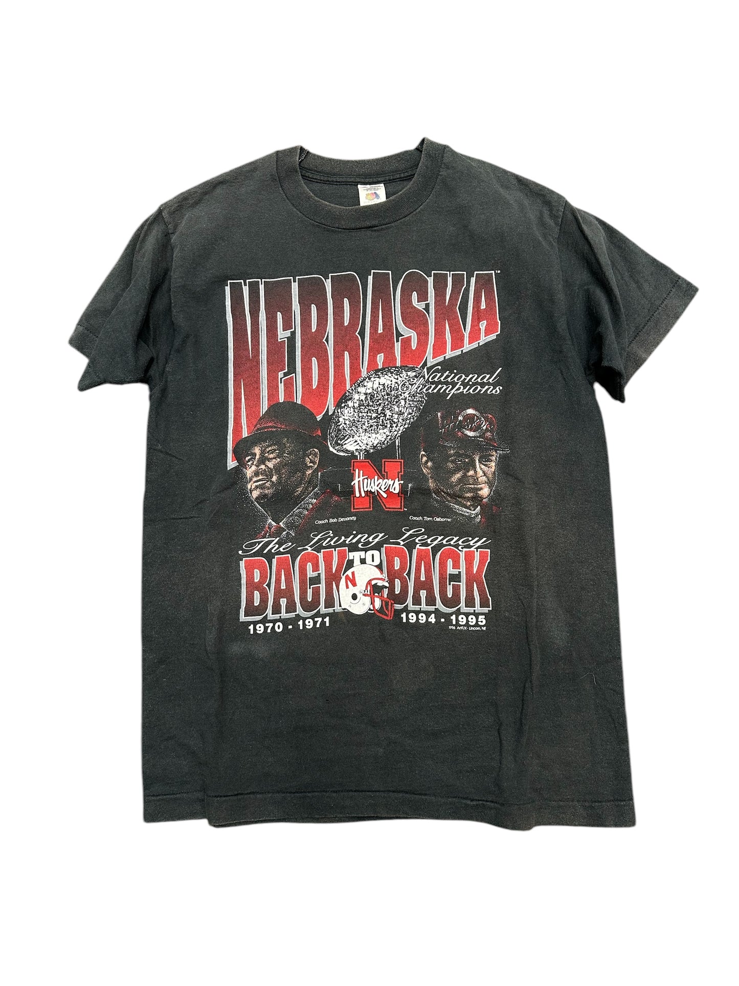 Vintage Nebraska The Living Legacy Faded Tee Size M