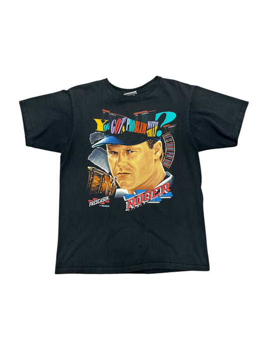 Vintage Reebok Roger Clemens You Got A Problem With That Big Face Tee Size L