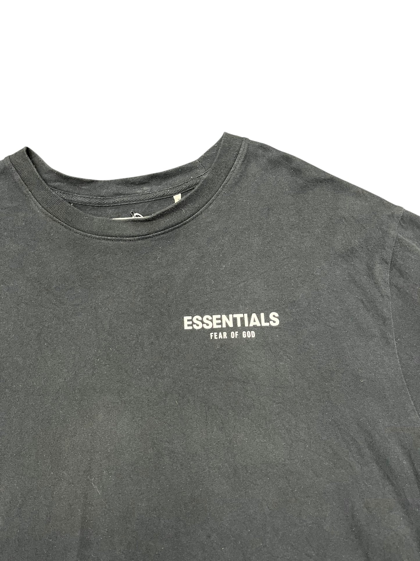 ESSENTIALS 'Fear of God' Black Box Logo Graphic Tee Size M