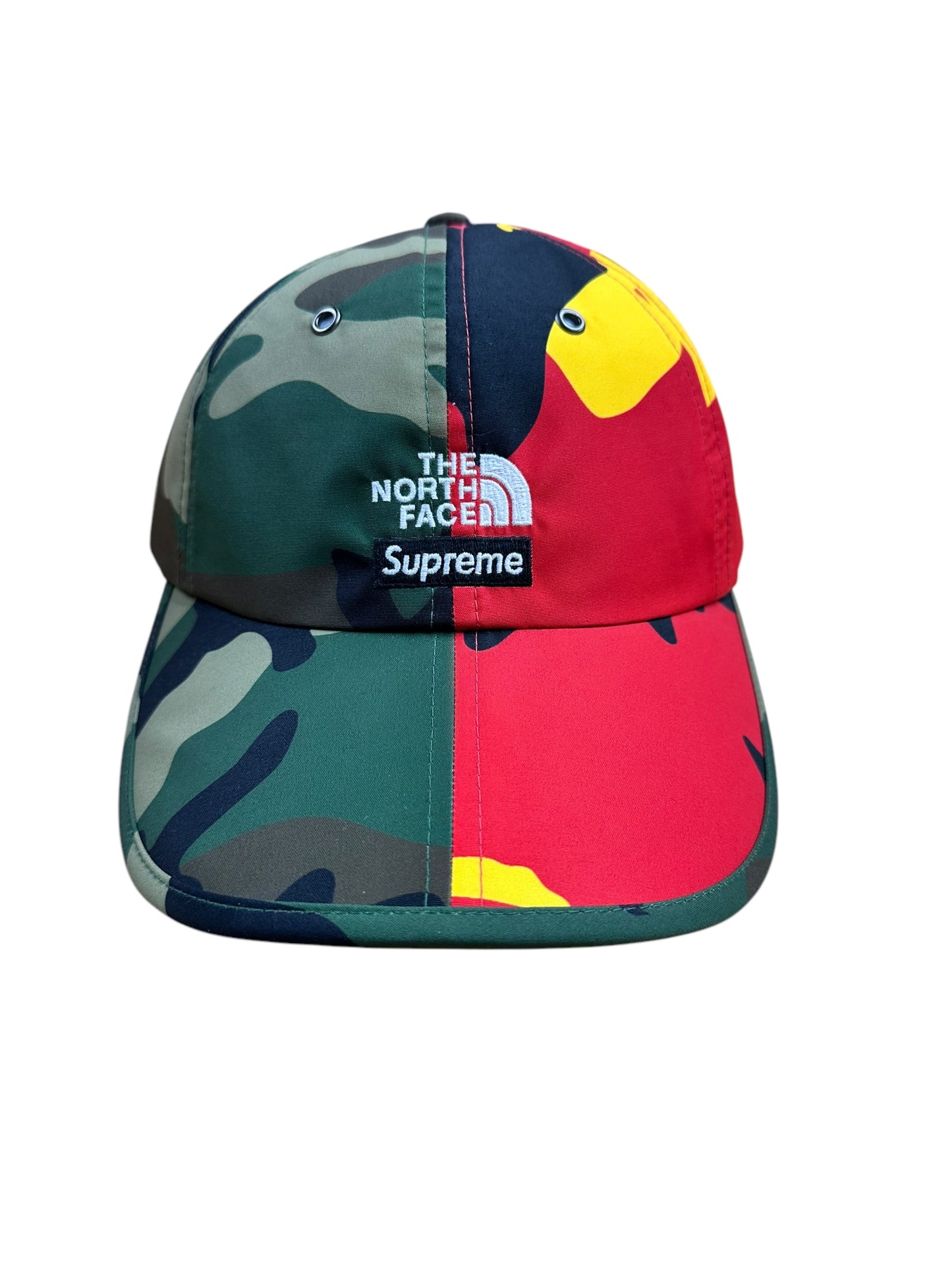 Supreme SS24 The North Face Collab Red/Green Camo 6 Panel Hat Deadstock