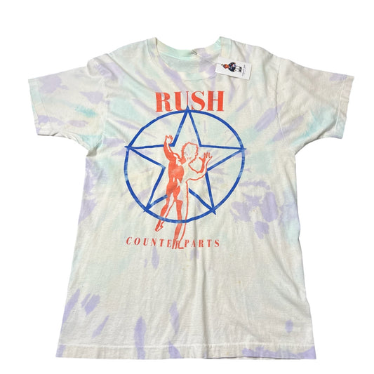 Vintage 1994 RUSH Counterparts album promo tour tie dye Tee Size L