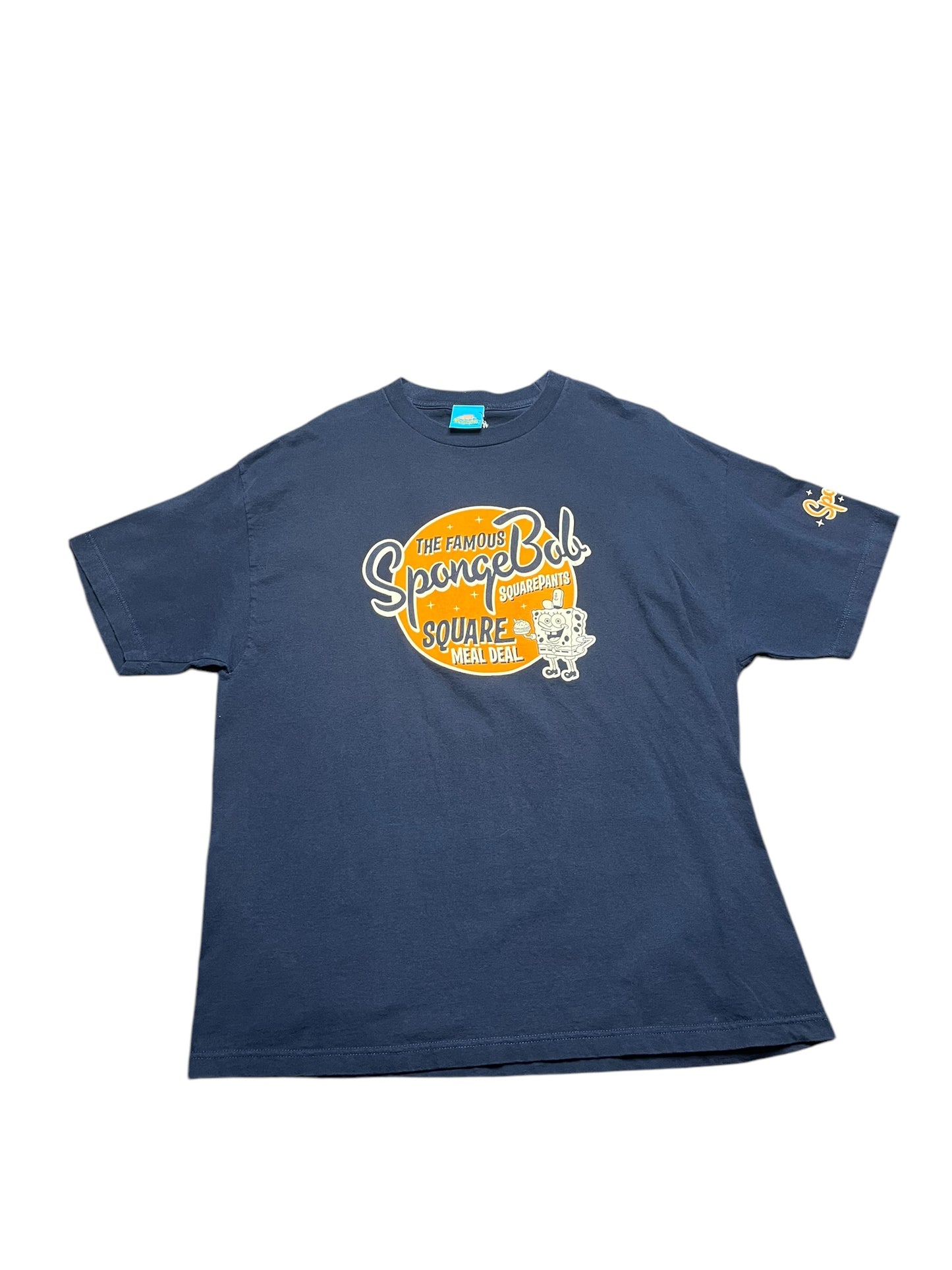 Vintage 2002 SpongeBob 'The Famous Square Meal Deal' Graphic Tee Size XXL