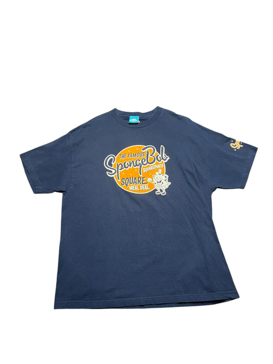 Vintage 2002 SpongeBob 'The Famous Square Meal Deal' Graphic Tee Size XXL