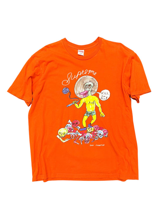 Supreme Daniel Johnston Kill Em All Tee Orange Pre-Owned size XL