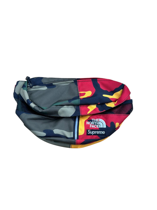 Supreme SS24 The North Face Collab Red/Green Camo Fanny Pack Bag Deadstock
