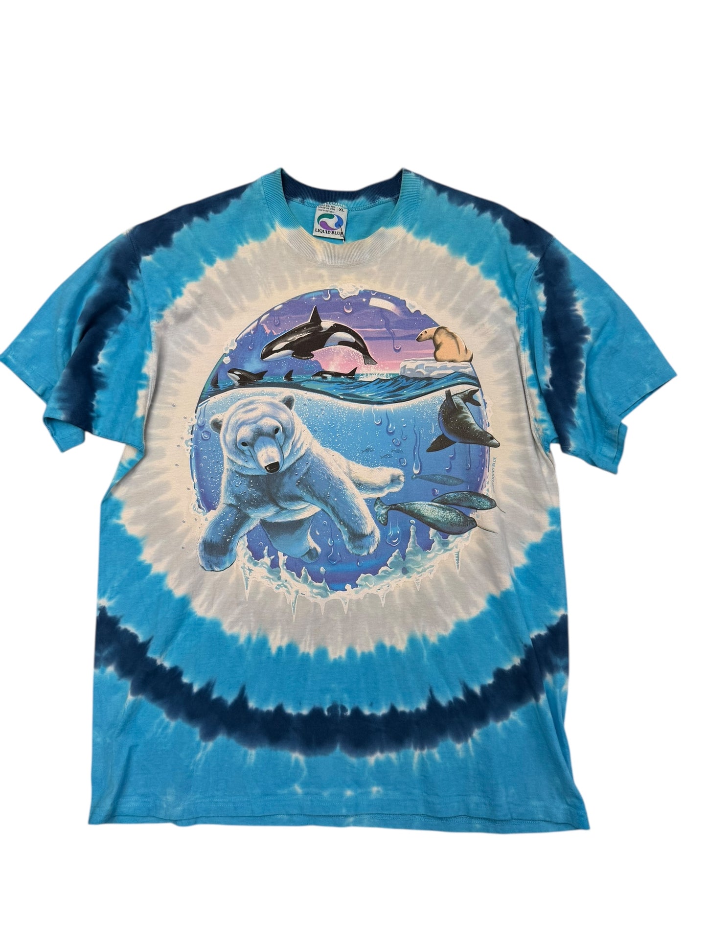 Vintage Liquid Blue Arctic Tee Size XL