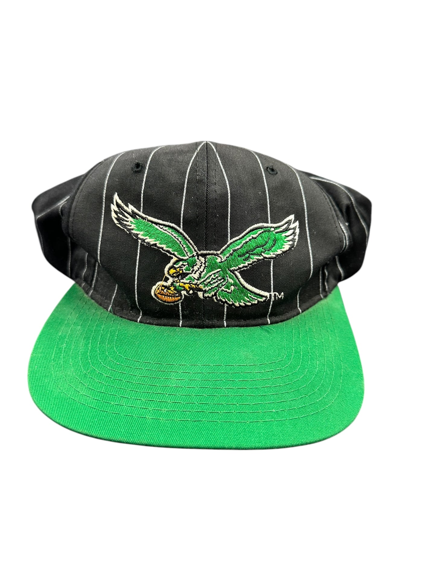 Vintage Philadelphia Eagles Pinstripe Kelly Green Starter Hat Snapback