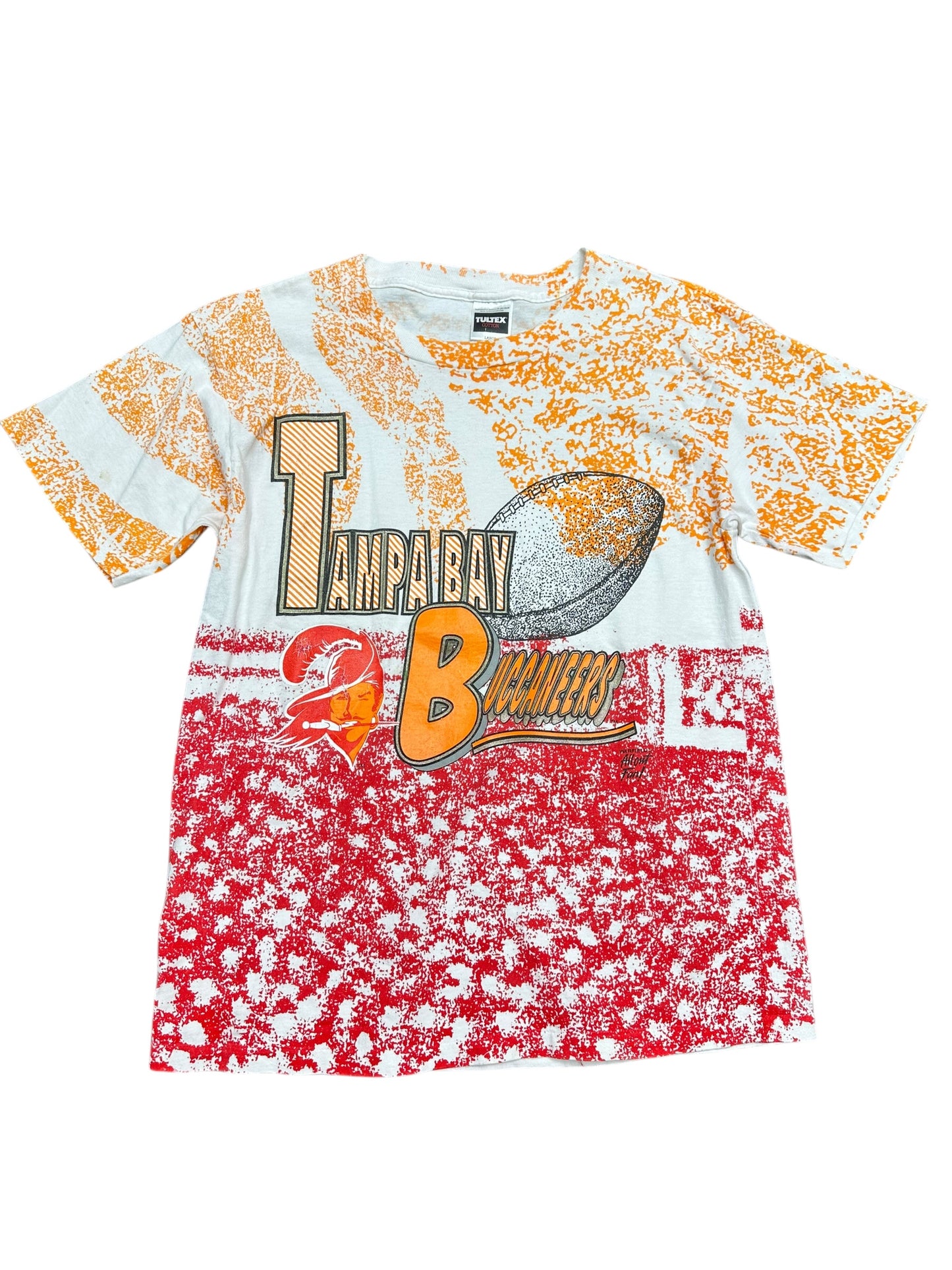 Vintage 90s Tampa Bay Buccaneers AOP Tee Size L
