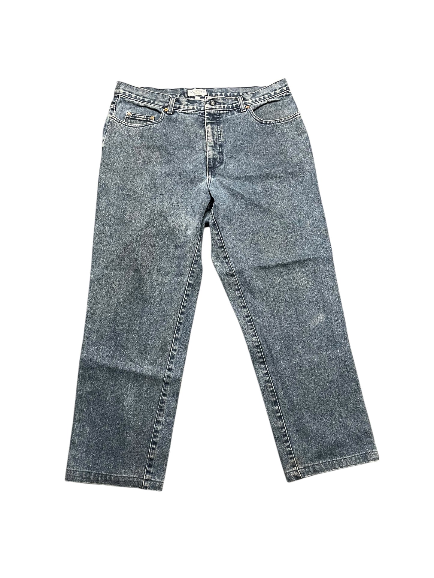 Vintage Guess Jeans Dark Blue Denim Pants 36x30