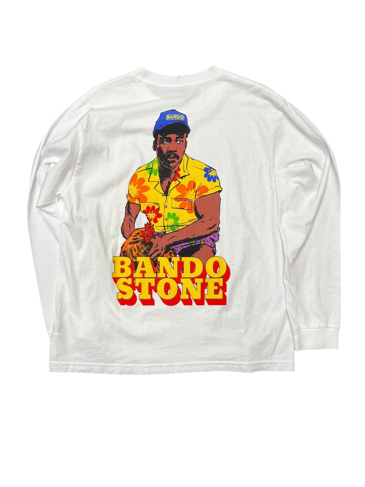 Childish Gambino 7.6.24 NYC Bando Stone Graphic Print Long Sleeve Shirt Size L