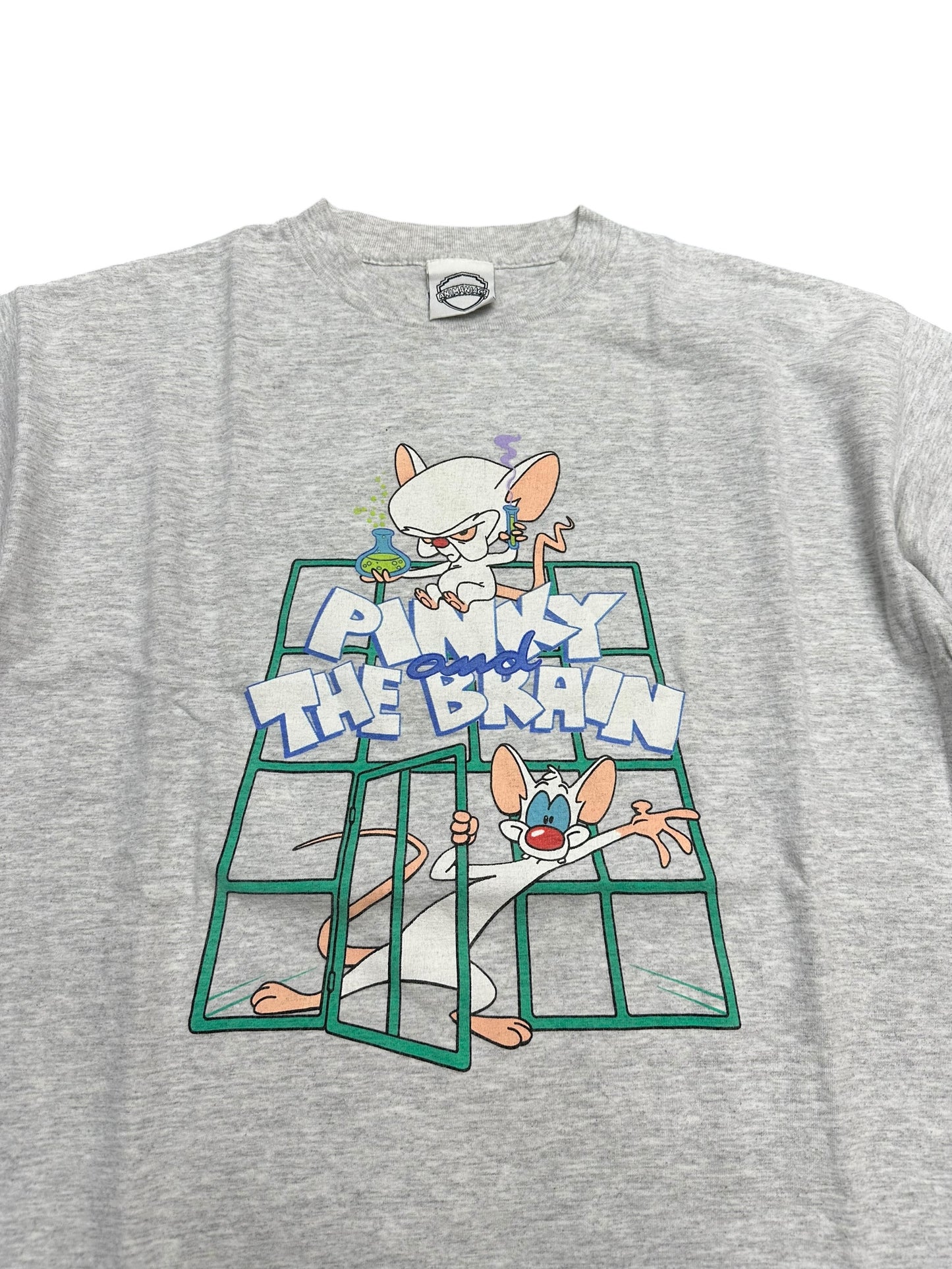 Vintage 90s Pinky & The Brain Uncaged Animaniacs Tee Size XL