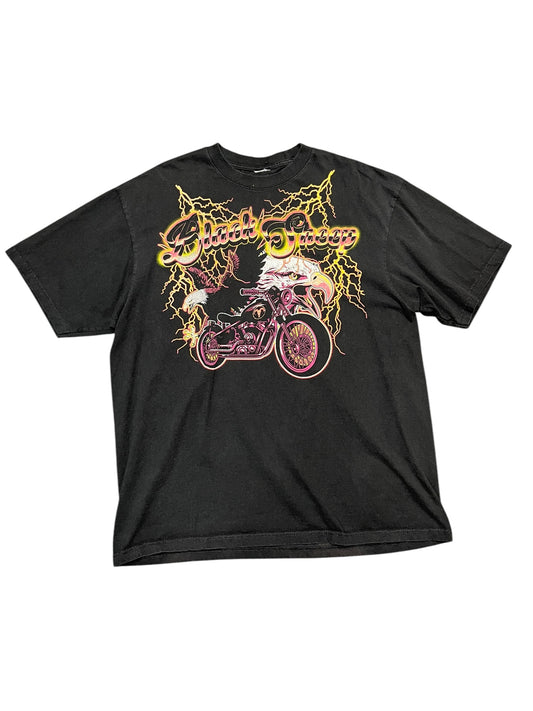 Black Sheep Motorcycle Lighting Graphic Print Tee Size XXL