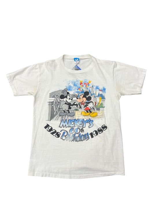 Vintage Disney 1988 'Mickeys 60th Birthday' Graphic Tee Size M