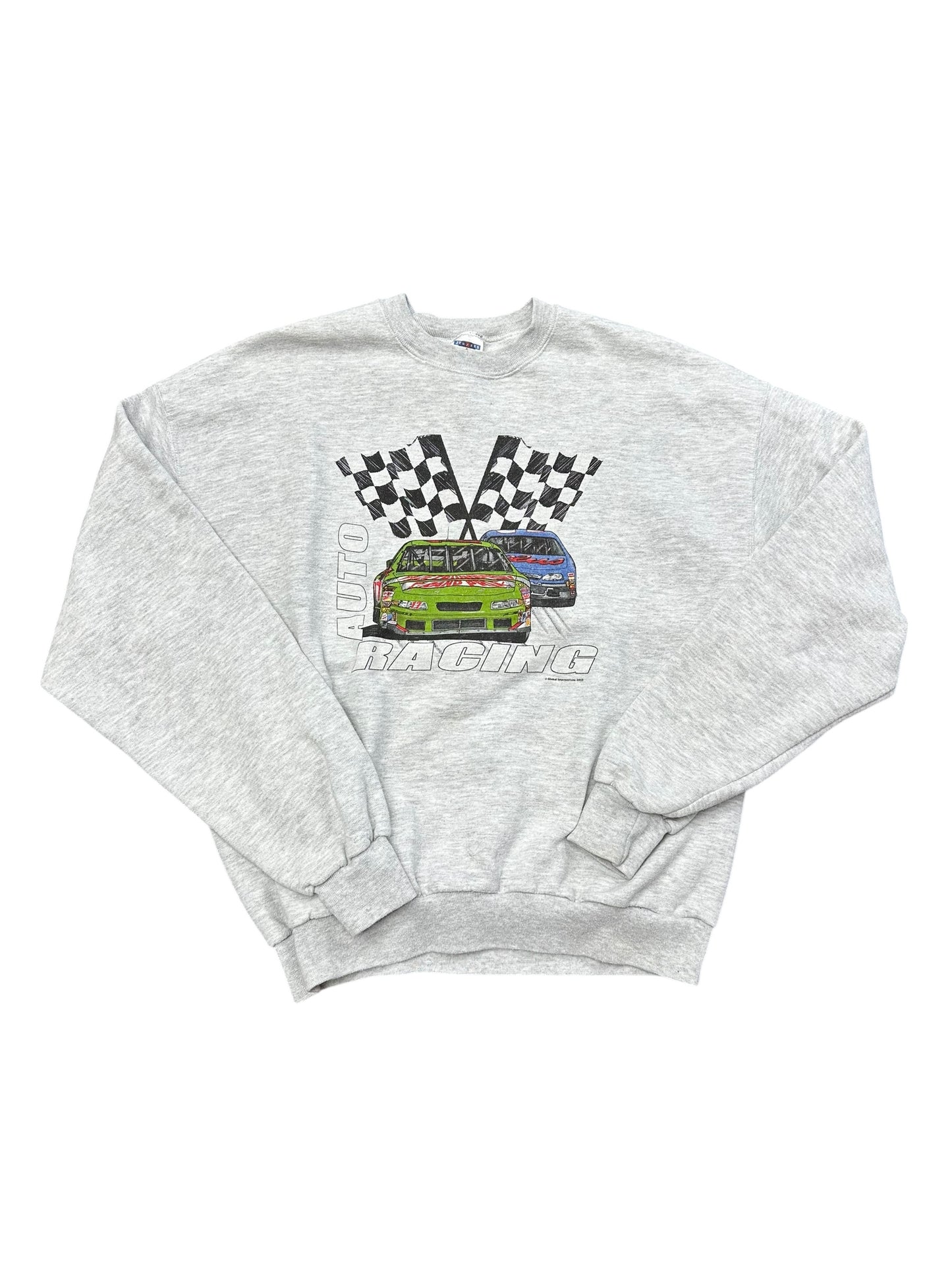 Vintage Auto Racing Heather Grey Crewneck Size XL