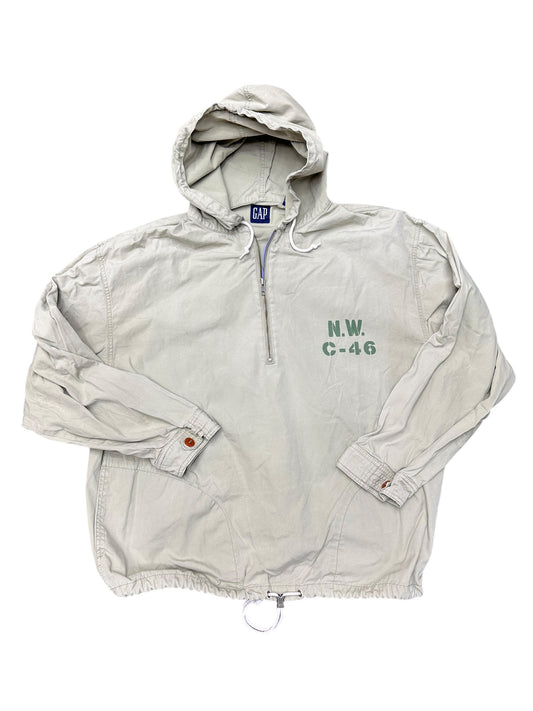 Y2K Gap Military Style Parka Quarter Zip Pullover Size L/XL
