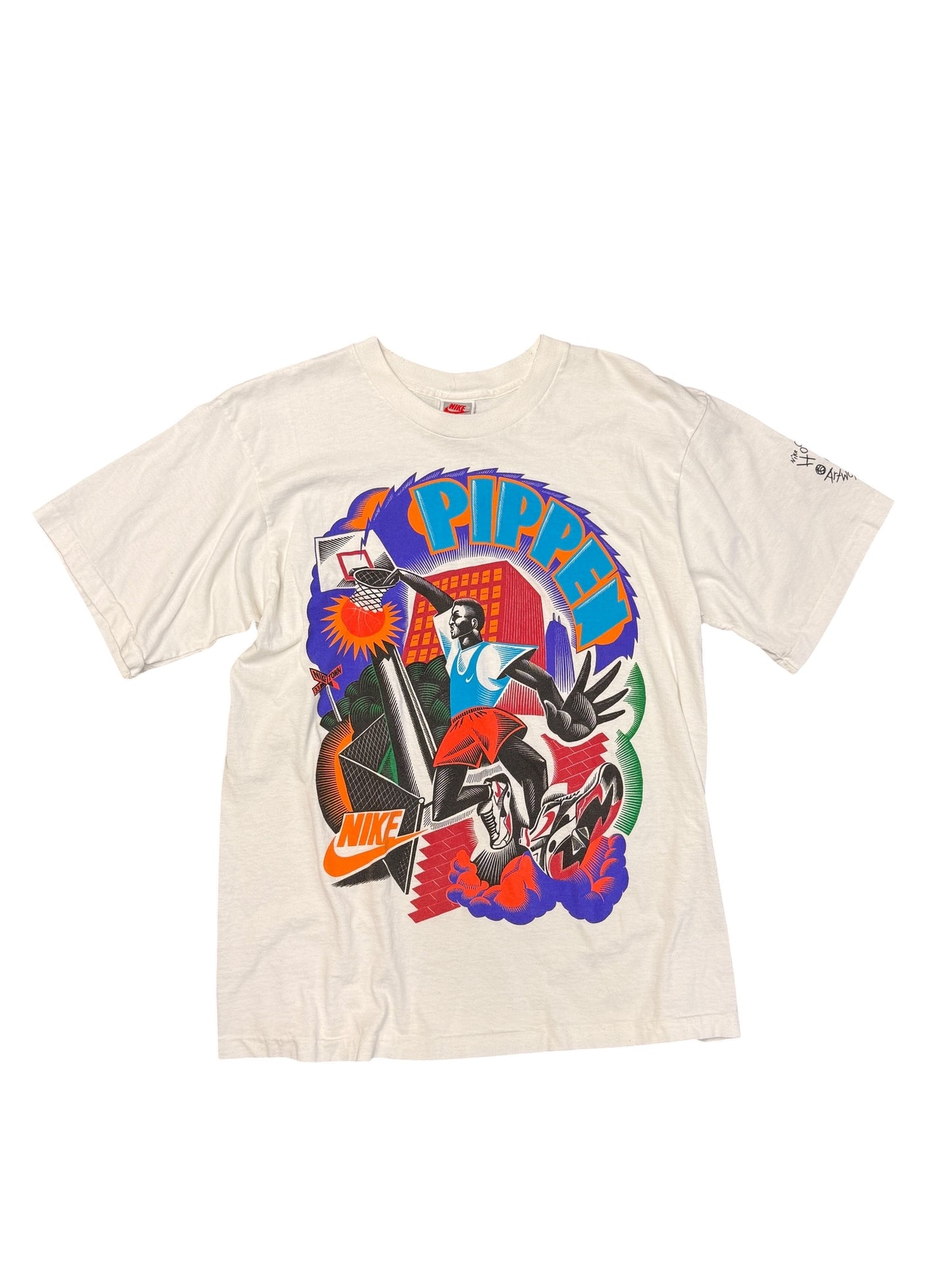 Vintage Scottie Pippen Nike Hoop Heroes 90’s White graphic tee Size Small