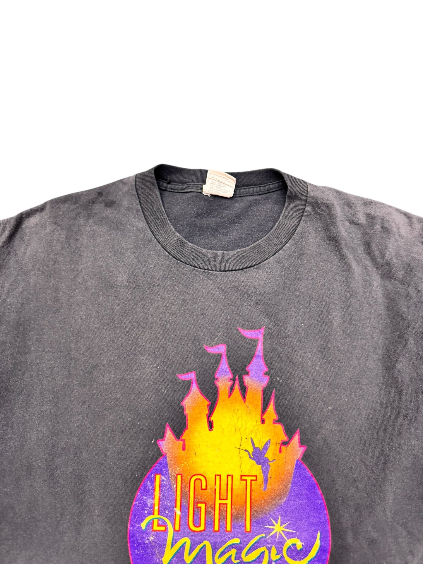Vintage Disney 'Light Magic' Disneyland 'This is Now' Graphic Print Promo Tee Size XL